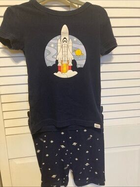GAP Navy Space Shuttle Rocket Pajama Set